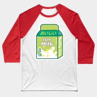 Soy Milk Dairy Free Plant Based Soya Bean Vegan Milk Baseball T-Shirt